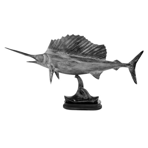 Patina Sailfish on Base Figurine by Modern Day Accents BUMP