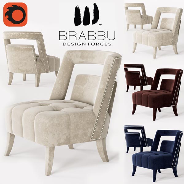 مدل سه بعدی مبل تک 592