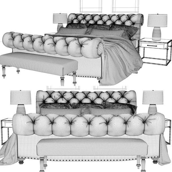 Burton eloise tufted sleigh bed_3
