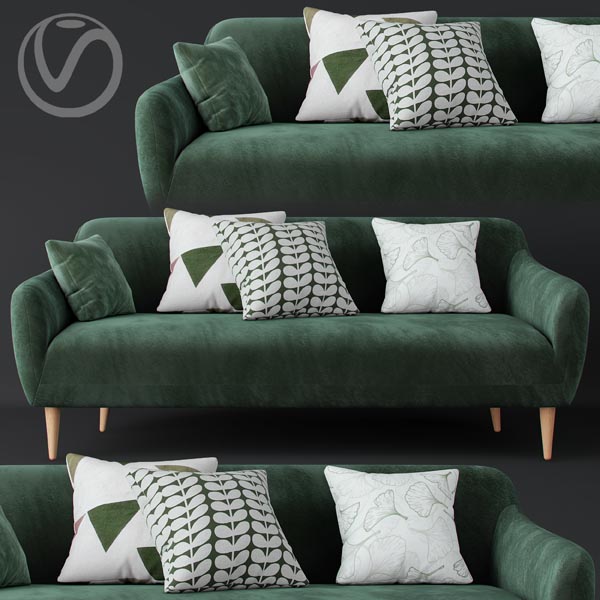 Macy_Green_Velvet_Sofa