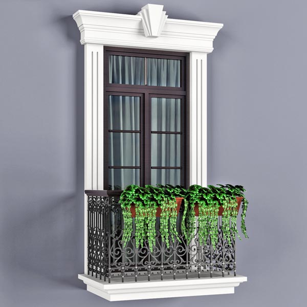 Windows and doors in the style of modern classics v2 (Vray) 057