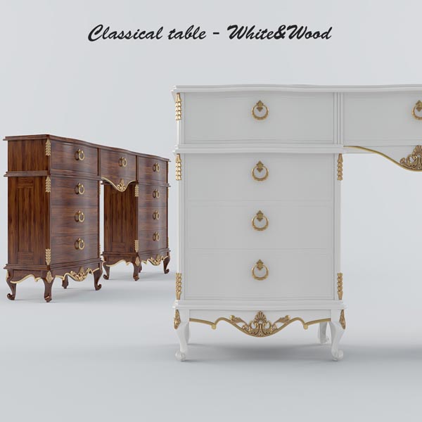 classical table_whitе&wood+