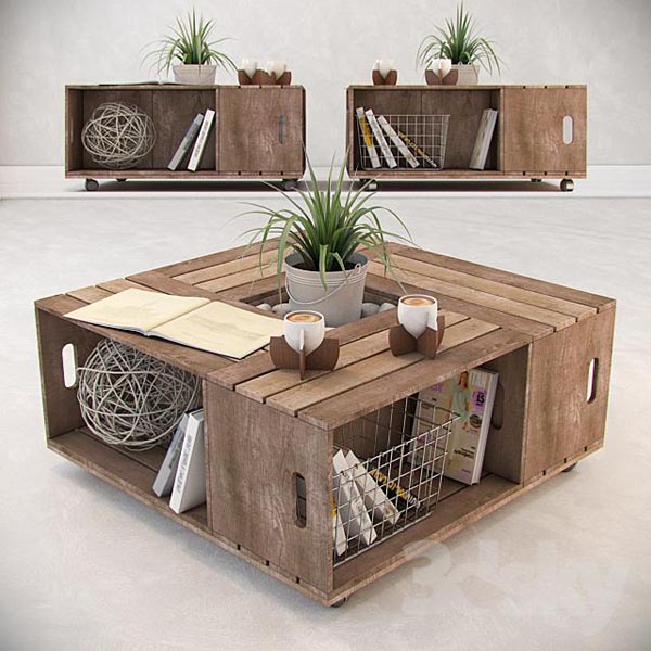 COFFEE TABLE WITH DECOR