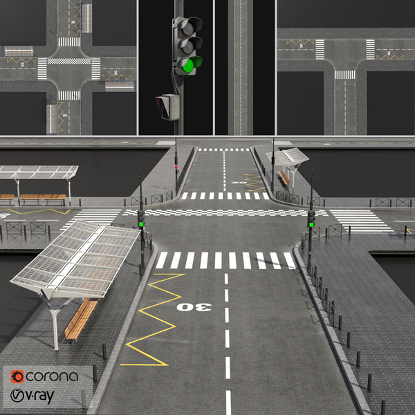 مدل سه بعدی خیابان 0021